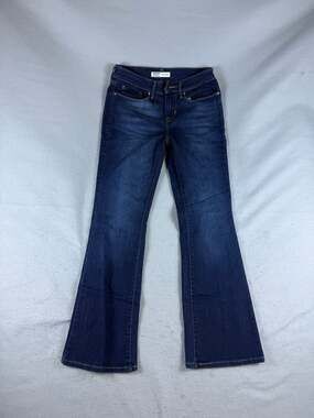 Signature Gold Levi Strauss Jeans Womens 27x27 Mid Rise Bootcut Dark Wash Denim